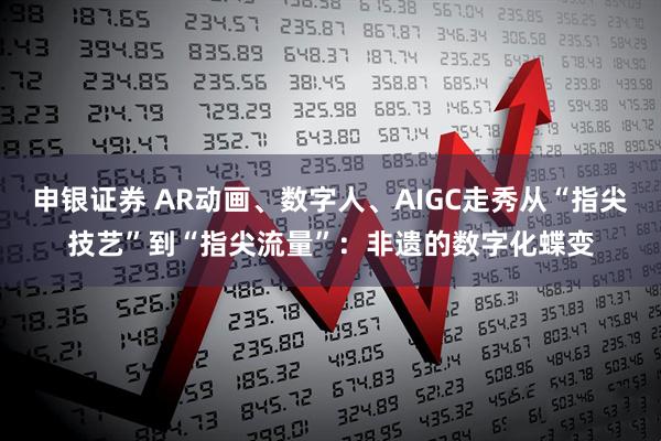 申银证券 AR动画、数字人、AIGC走秀从“指尖技艺”到“指尖流量”：非遗的数字化蝶变