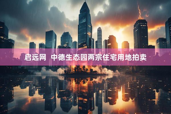 启远网  中德生态园两宗住宅用地拍卖